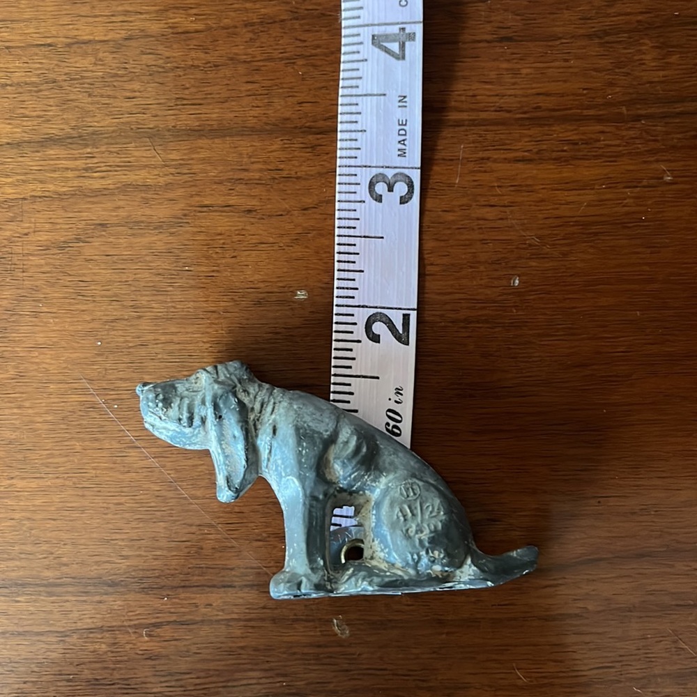 Vintage pewter hound dog - Picture 7 of 7